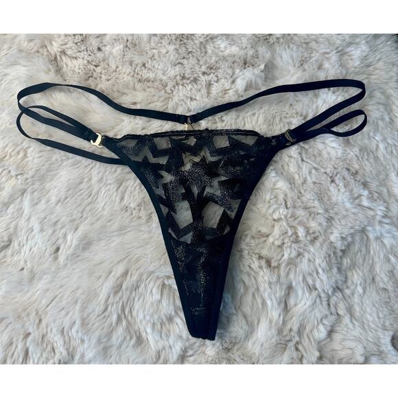 Honey Birdette FREDDY⭐🖤 Black Star 2 Piece Set 34D Bra & Small Thong - Picture 7 of 9